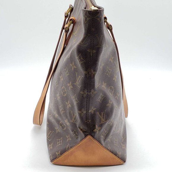 100% Authentic Louis Vuitton Cabas Mezzo Brown Monogram Tote Bag - Picture 3 of 15